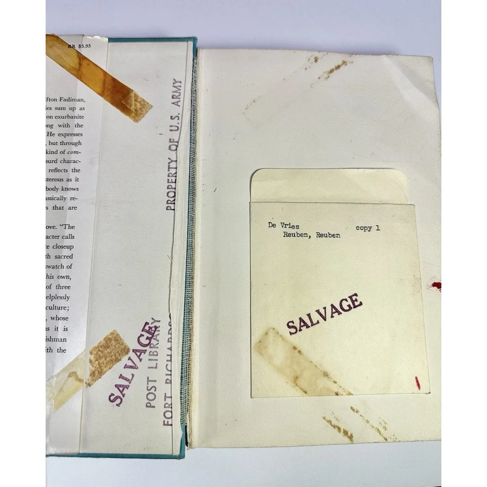 REUBEN RUEBEN. PETER DE VRIES. 1ST EDITION 1964. HARDBACK JACKET‎ VINTAGE